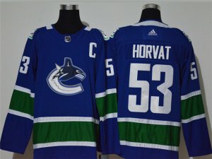 Vancouver Canucks #53 Bo Horvat Home Blue Jersey